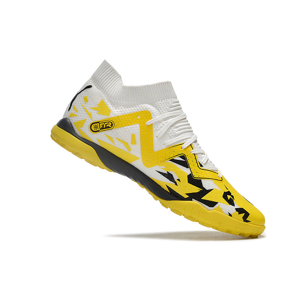 Chuteira Society Puma Future Ultimate TF Amarela e Cinza 