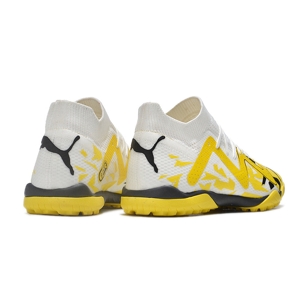 Chuteira Society Puma Future Ultimate TF Amarela e Cinza 