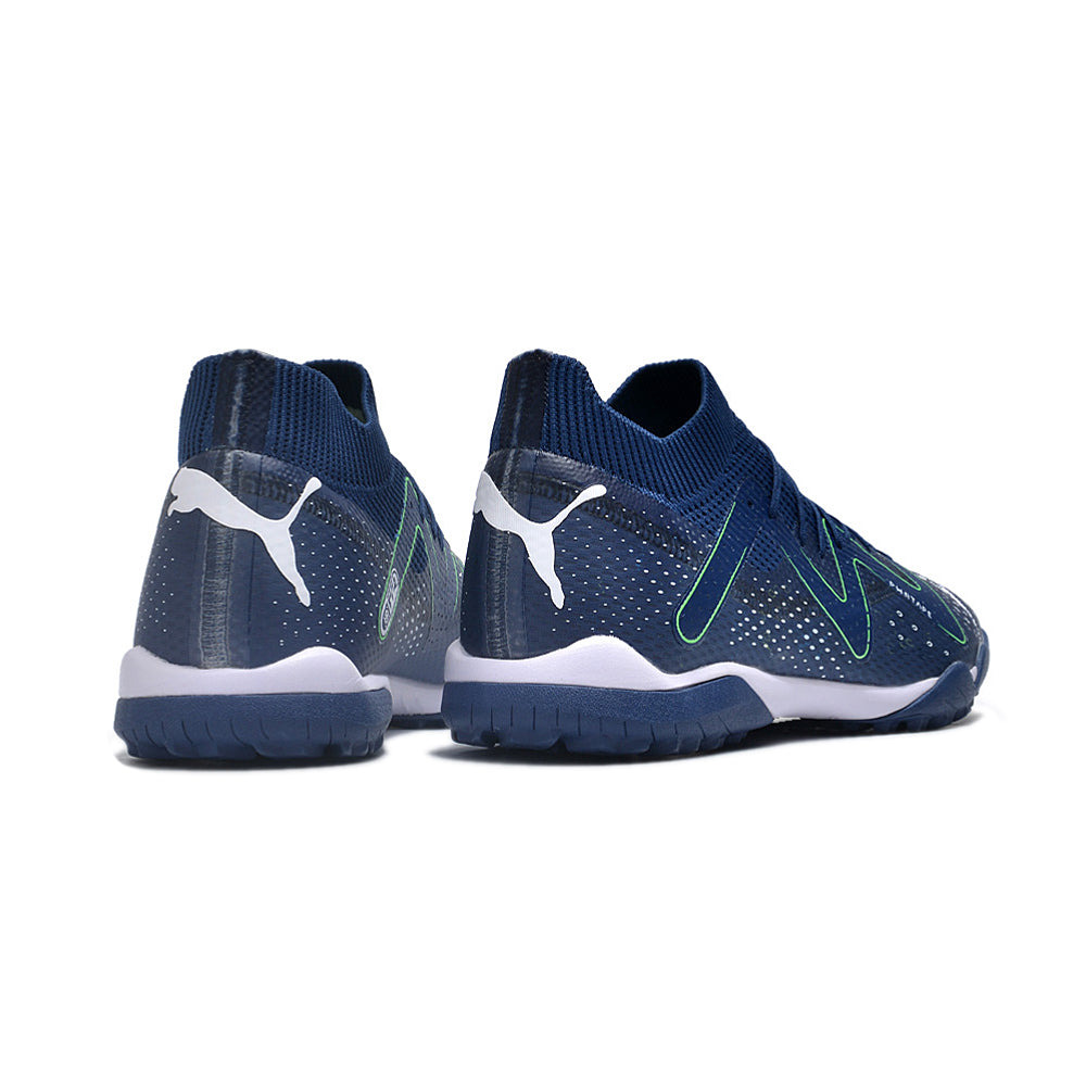 Chuteira Society Puma Future Ultimate TF Azul e Verde 