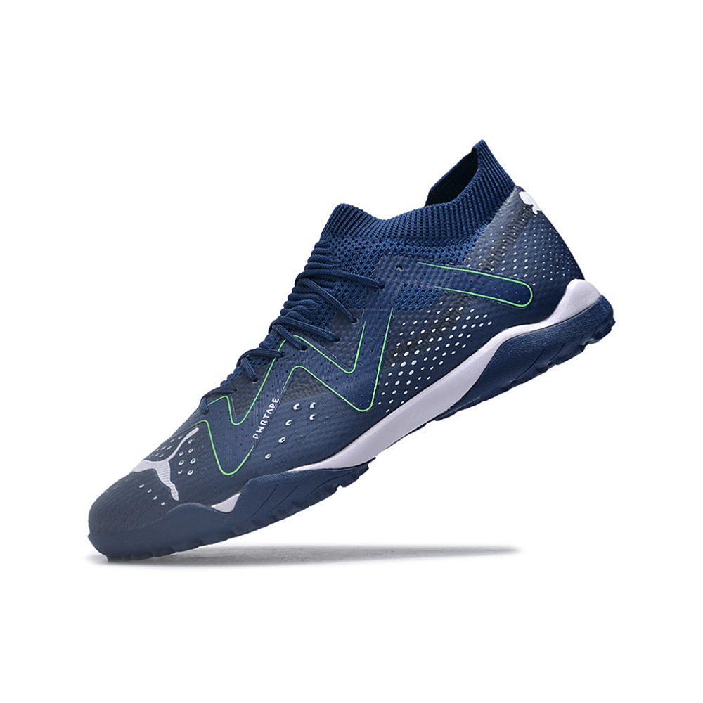 Chuteira Society Puma Future Ultimate TF Azul e Verde 