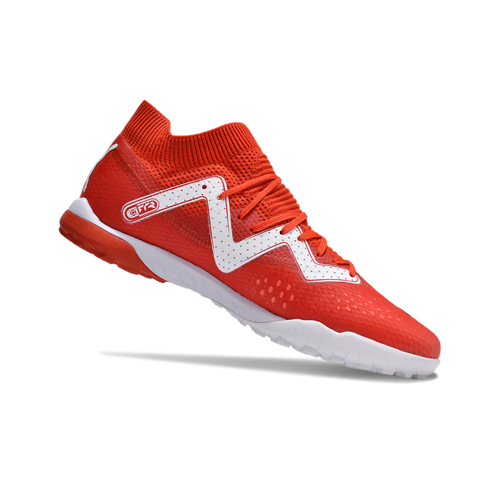 Chuteira Society Puma Future Ultimate TF Vermelha e Branca