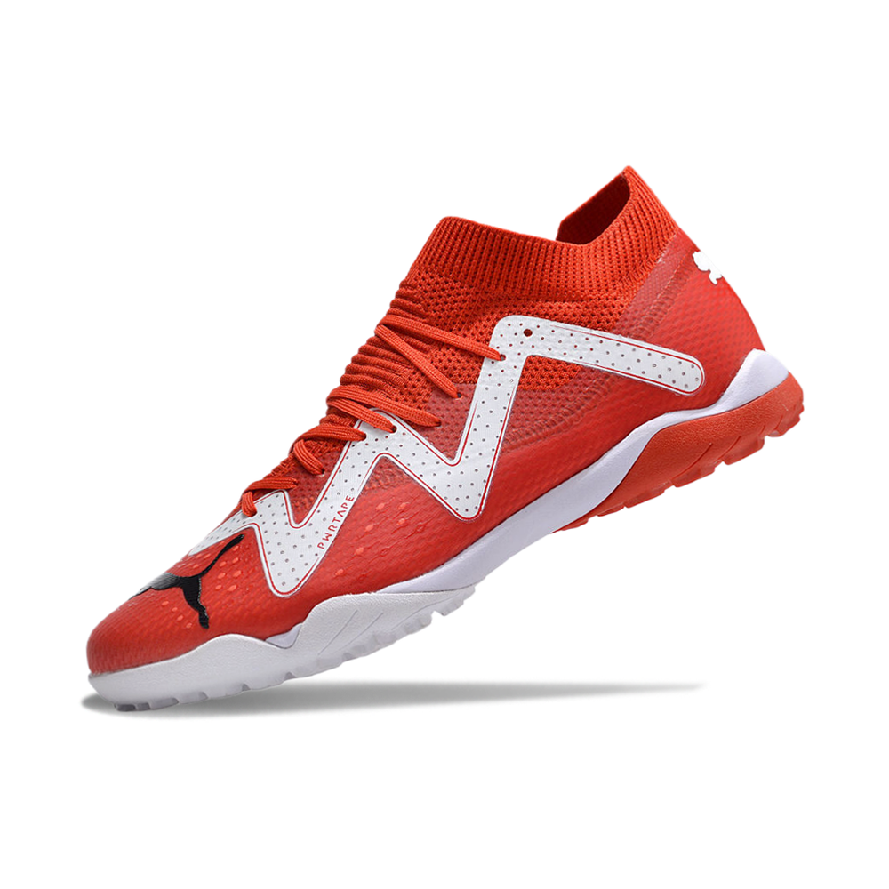 Chuteira Society Puma Future Ultimate TF Vermelha e Branca