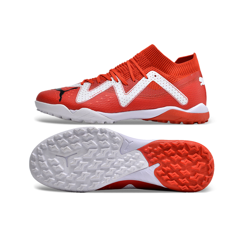 Chuteira Society Puma Future Ultimate TF Vermelha e Branca