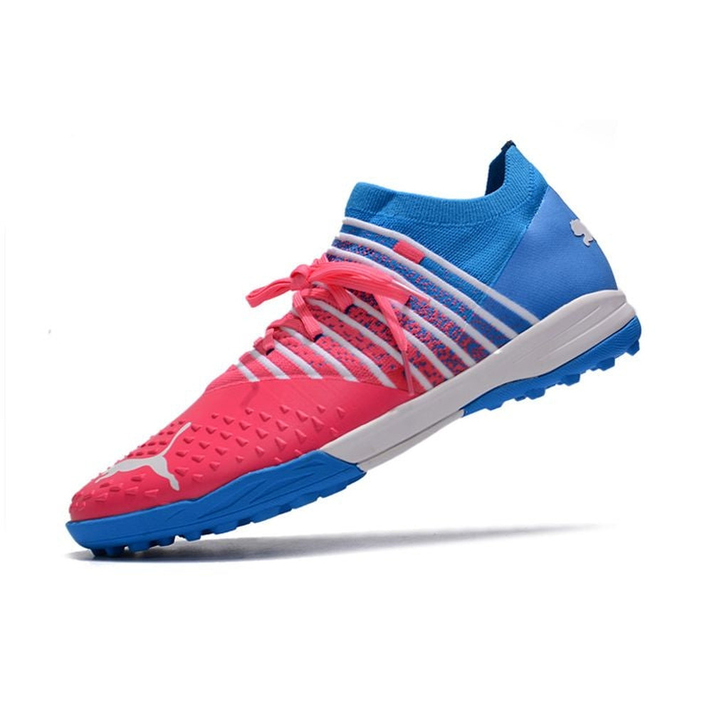 Chuteira Society Puma Future Z 1.3 TF Azul e Rosa