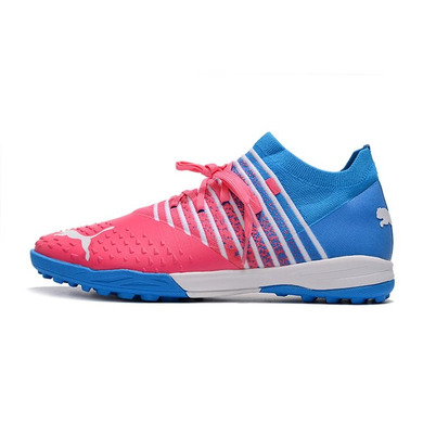 Chuteira Society Puma Future Z 1.3 TF Azul e Rosa