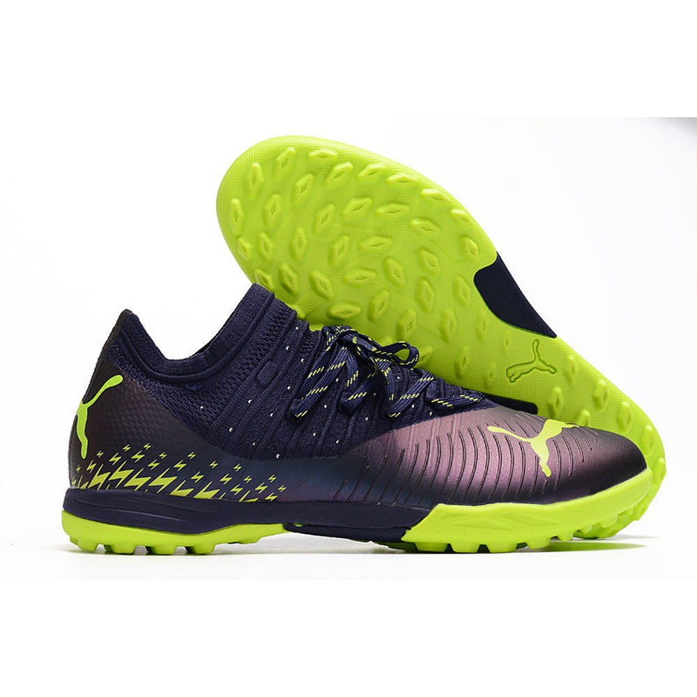 Chuteira Society Puma Future Z 1.3 TF Azul e Verde 