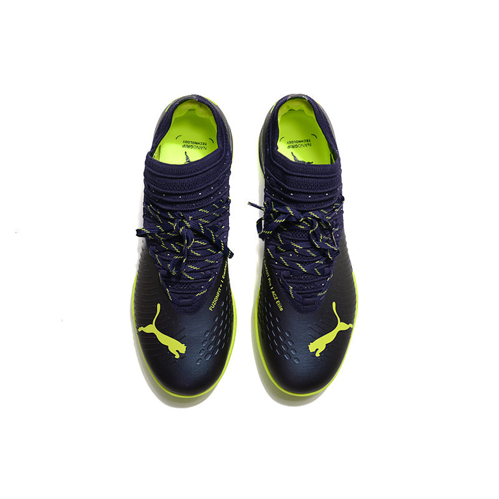 Chuteira Society Puma Future Z 1.3 TF Azul e Verde 