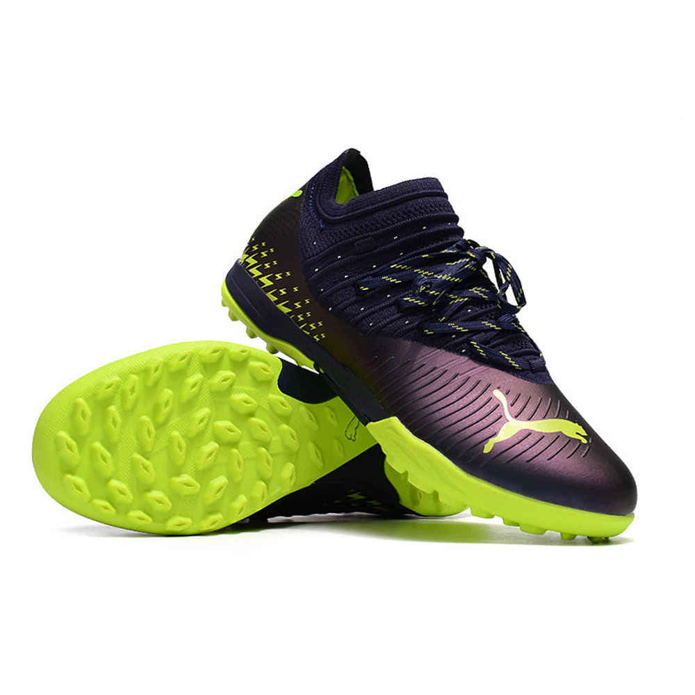 Chuteira Society Puma Future Z 1.3 TF Azul e Verde 