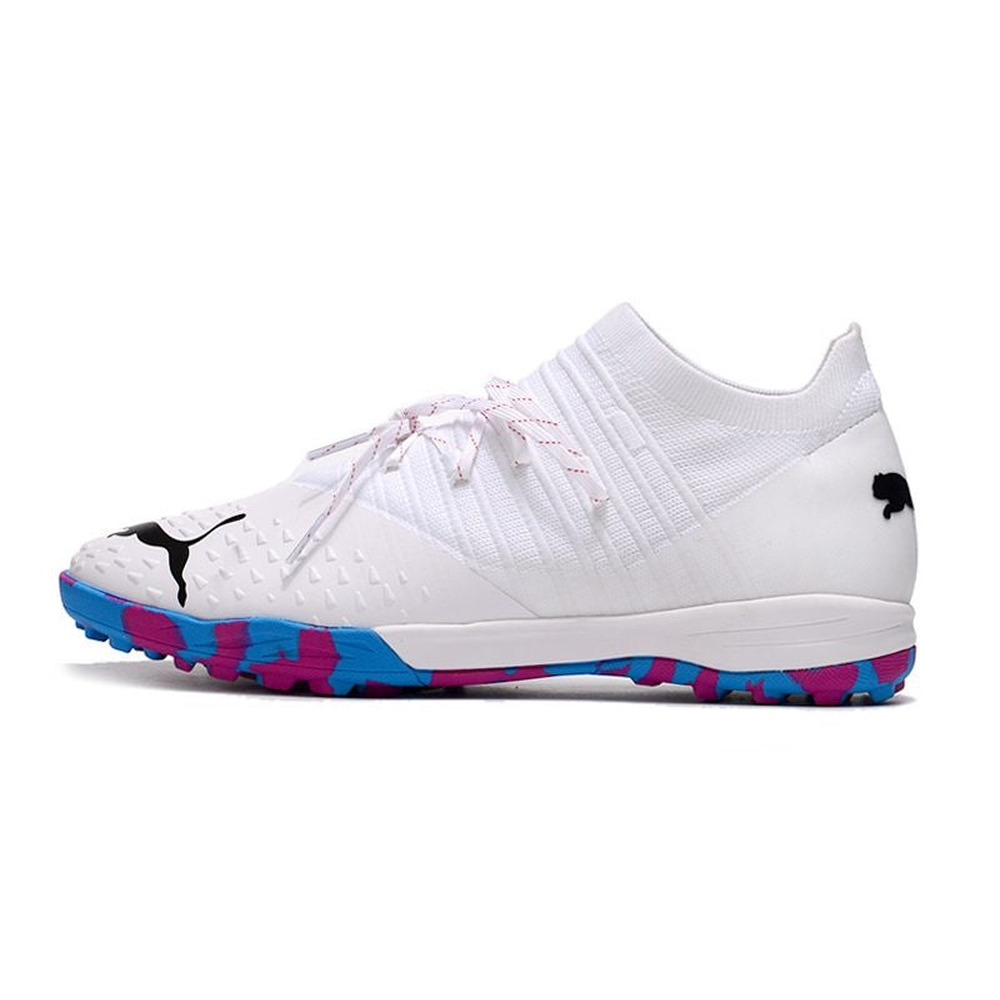 Chuteira Society Puma Future Z 1.3 TF Branca e Azul