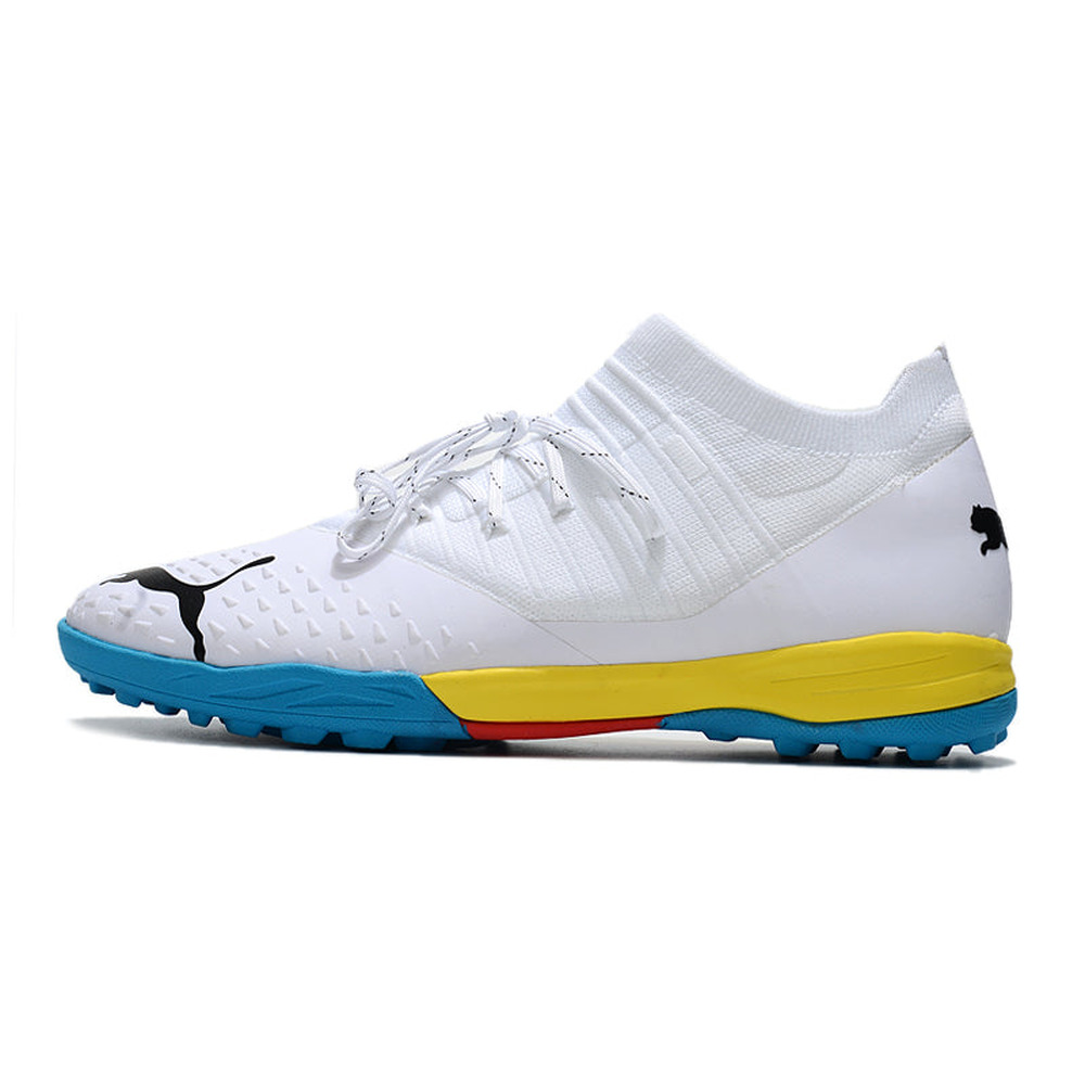 Chuteira Society Puma Future Z 1.3 TF Branca e Colorida