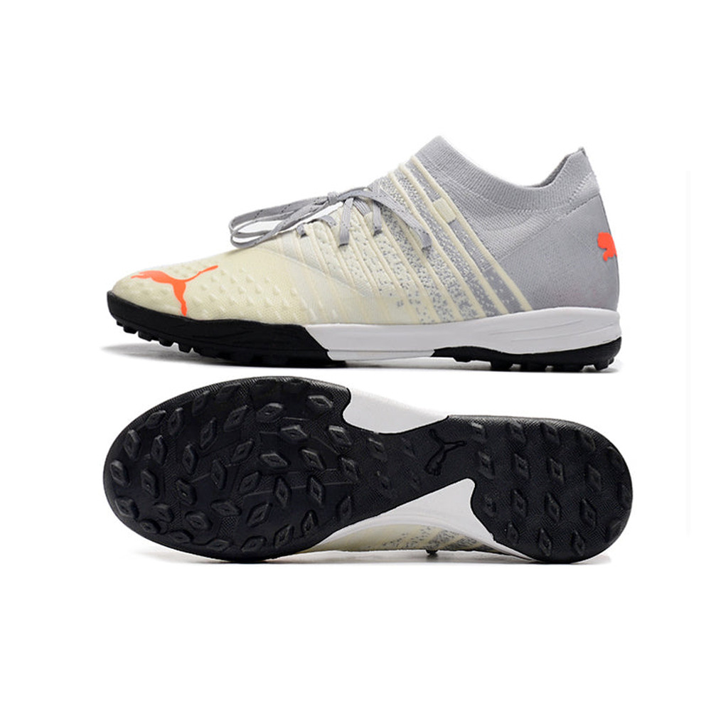 Chuteira Society Puma Future Z 1.3 TF Cinza e Branco 