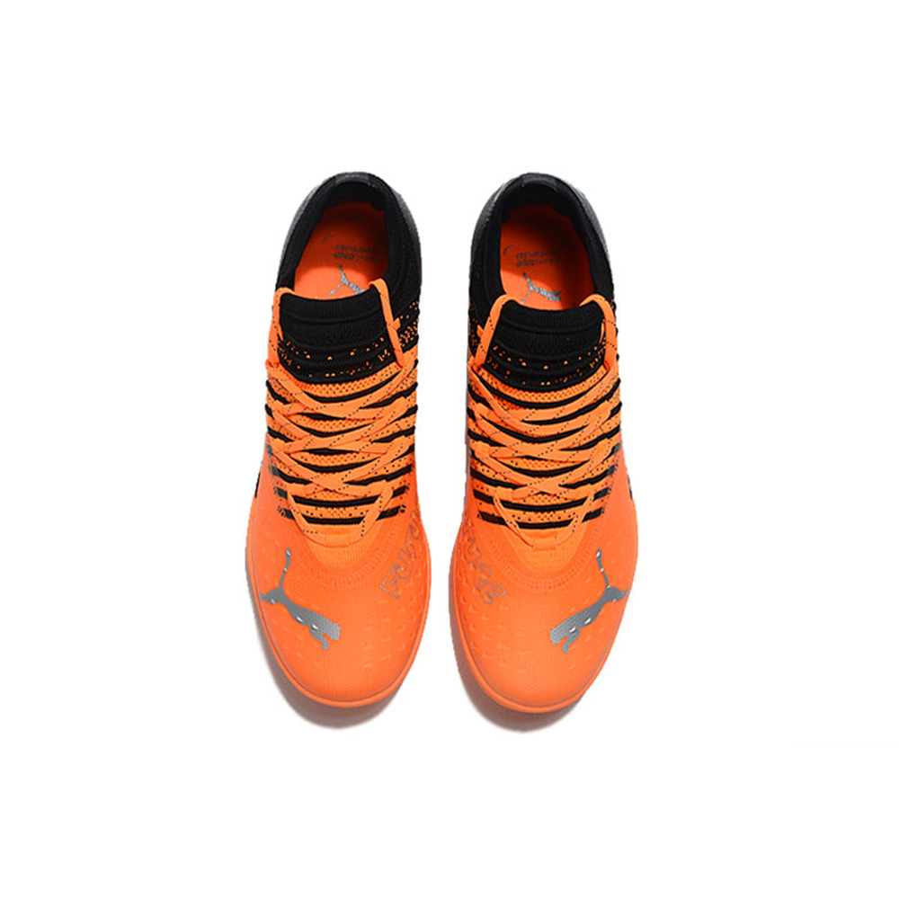 Chuteira Society Puma Future Z 1.3 TF Laranja e Preta 