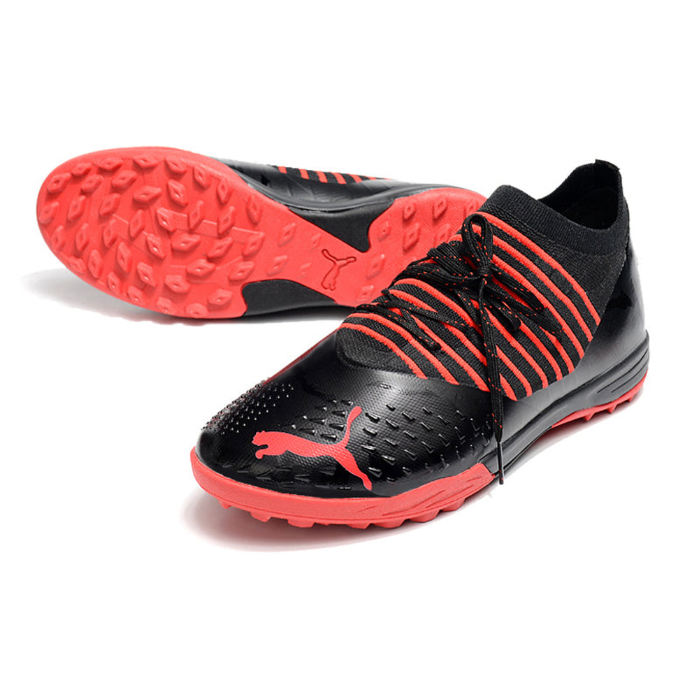 Chuteira Society Puma Future Z 1.3 TF Preta e Vermelha 