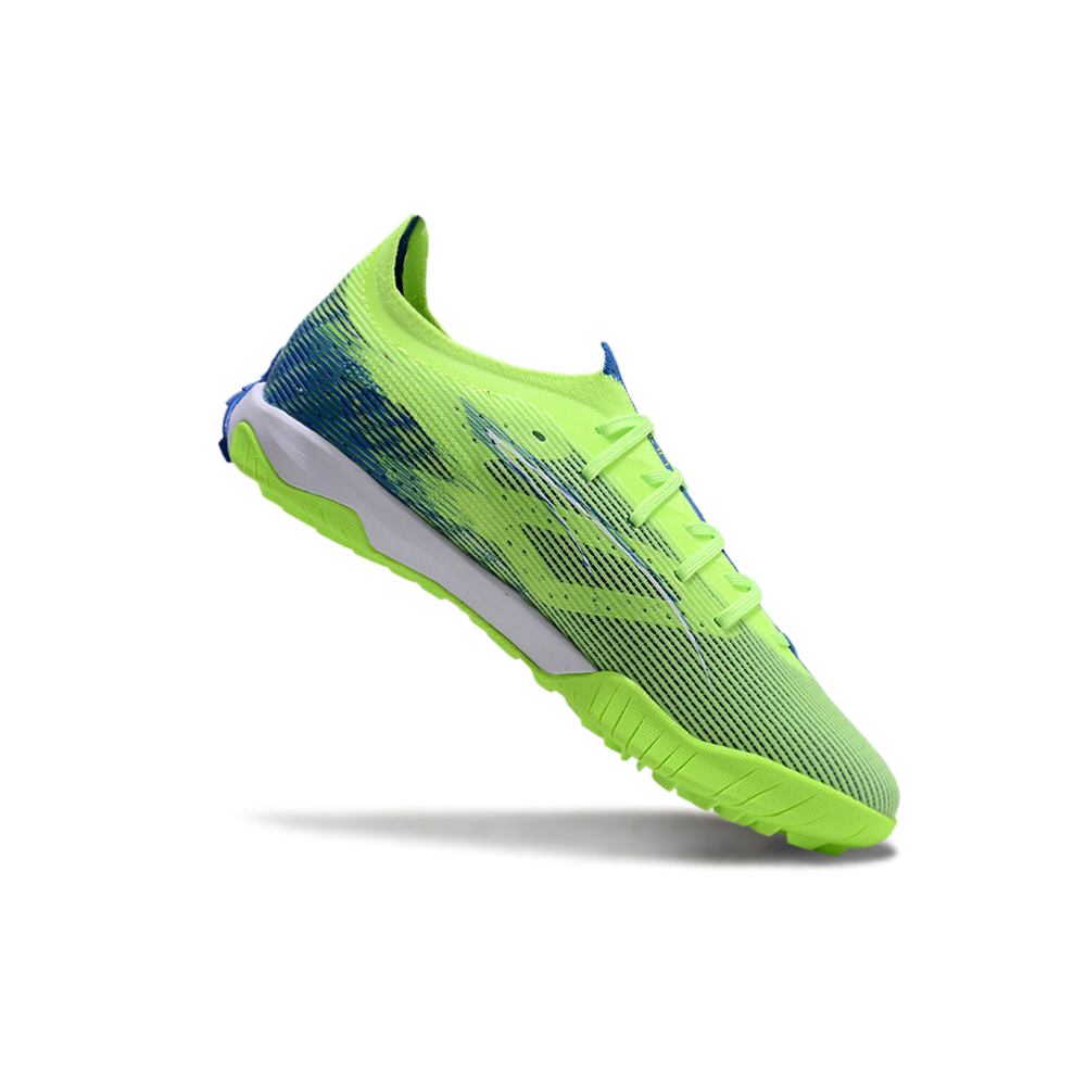 Chuteira Society Puma Ultra 5 Ultimate TF Verde e Azul 