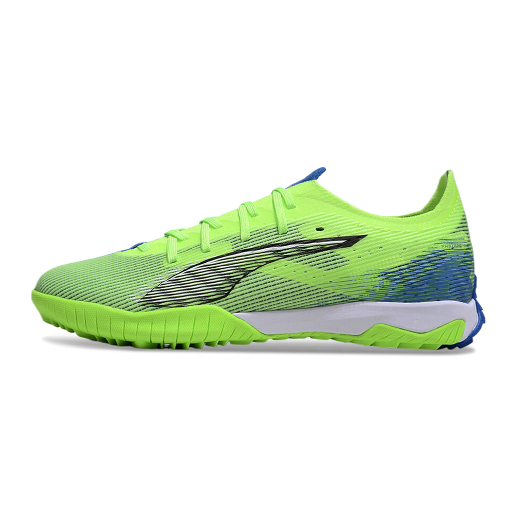 Chuteira Society Puma Ultra 5 Ultimate TF Verde e Azul 