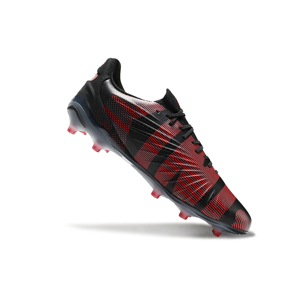 Chuteira Campo Puma King Ultimate FG Preta e Vermelha 