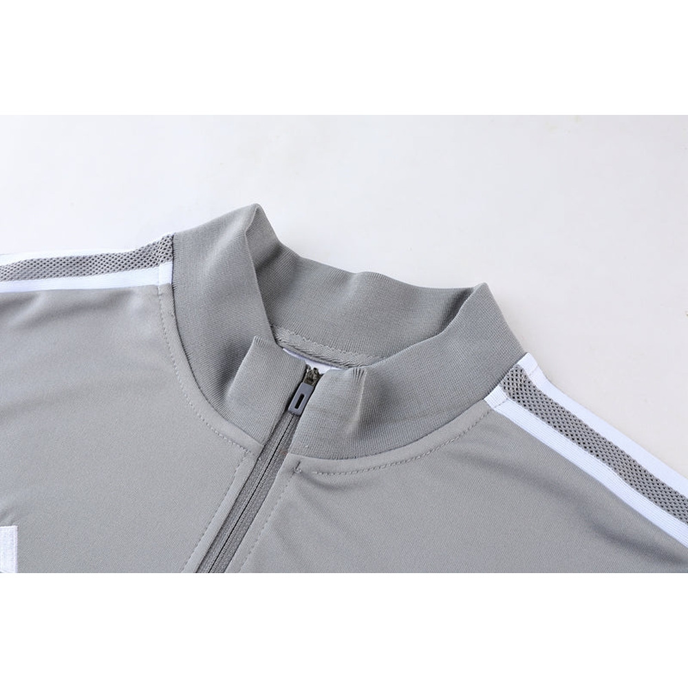 Conjunto de Frio Adidas Training Cinza, Branco e Preto