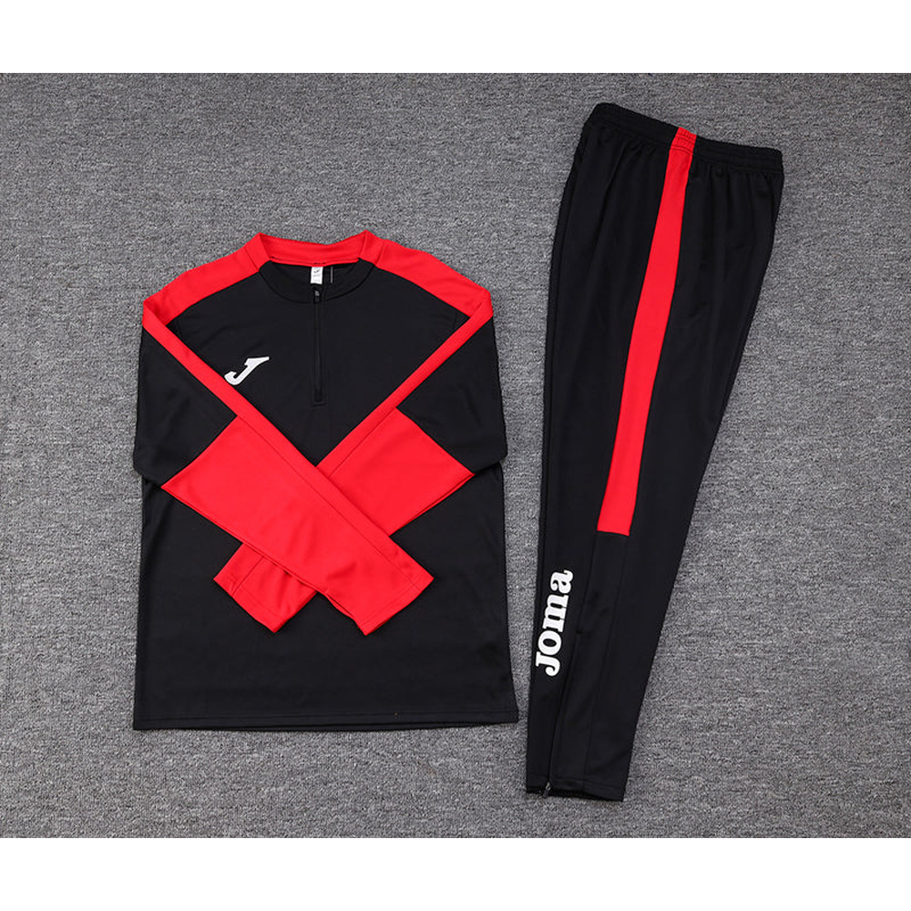 Conjunto de Frio Joma Training Preto e Vermelho