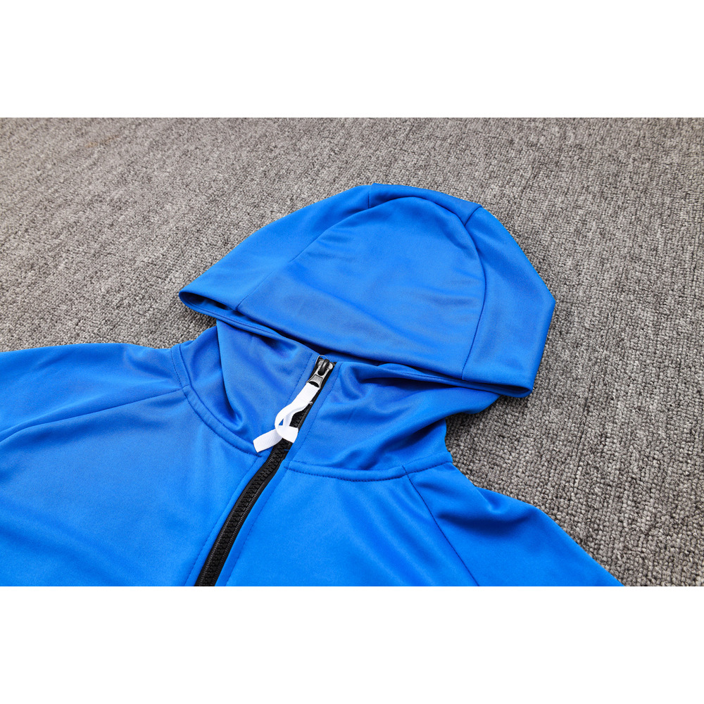 Conjunto de Moletom Adidas Sportswear com Touca Azul e Branco