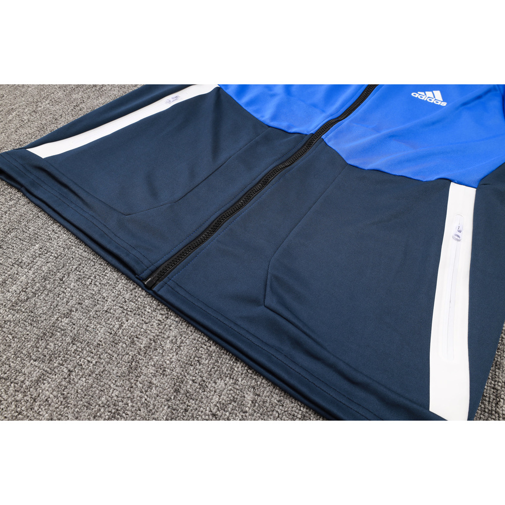 Conjunto de Moletom Adidas Sportswear com Touca Azul e Branco