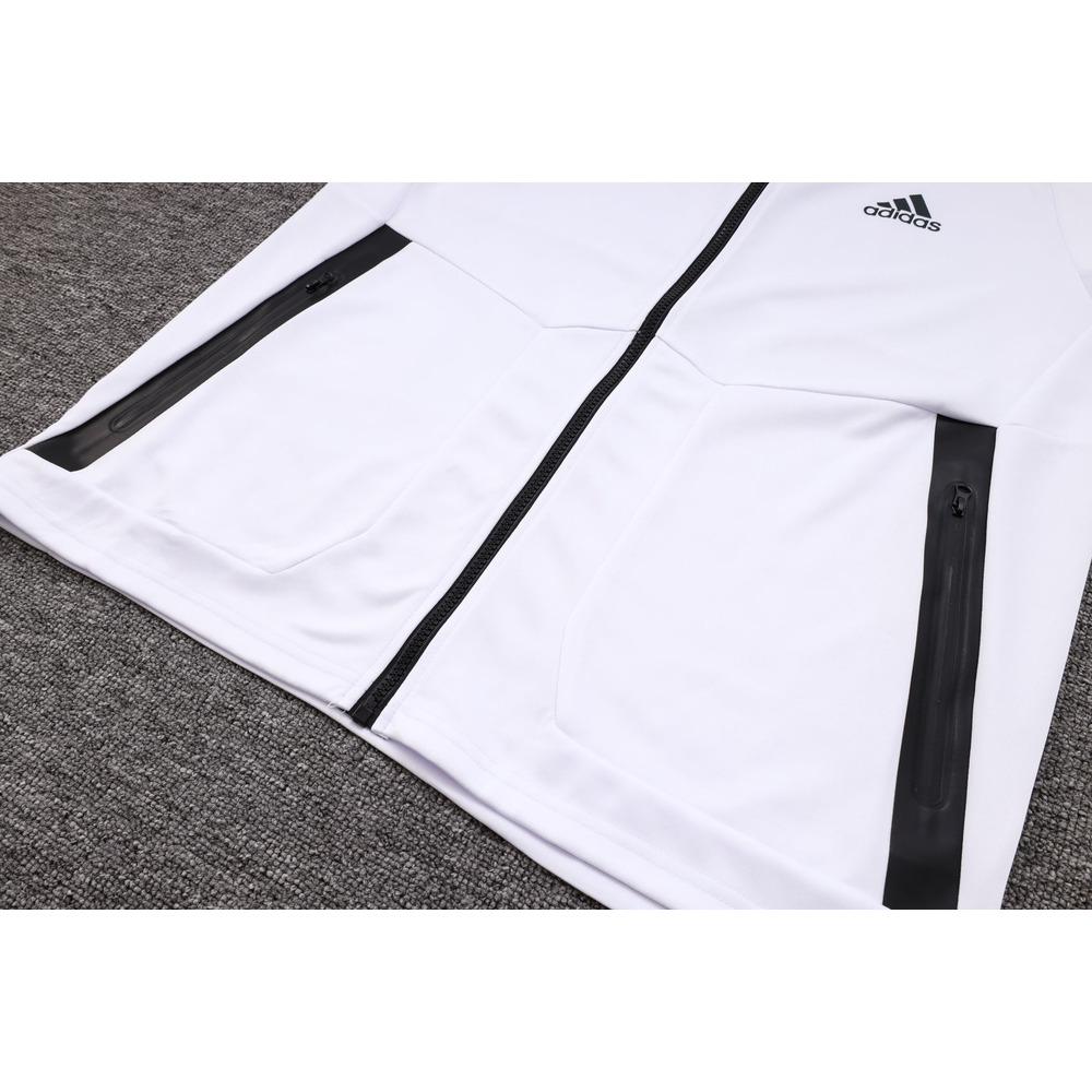 Conjunto de Moletom Adidas Sportswear com Touca Branco e Preto