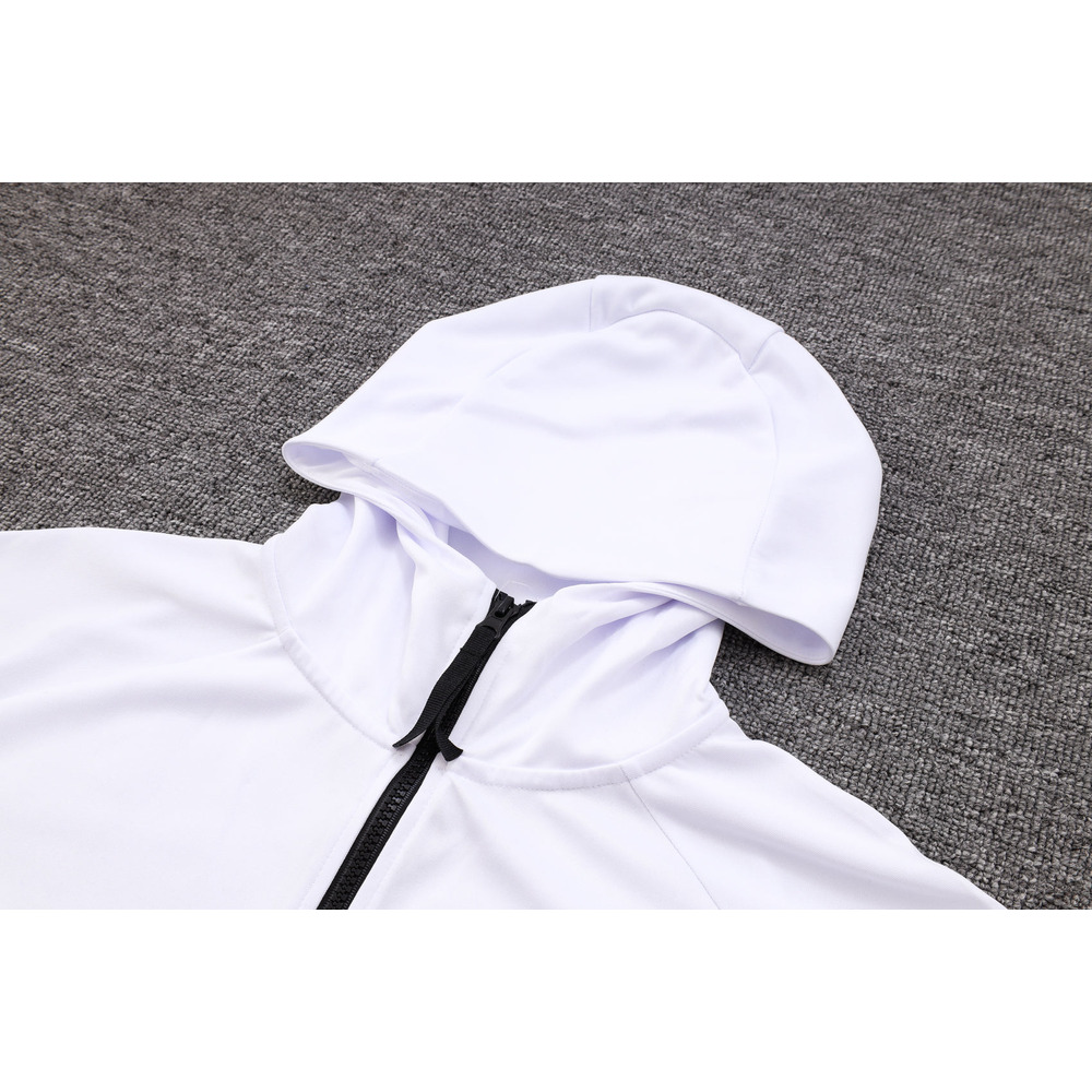 Conjunto de Moletom Adidas Sportswear com Touca Branco e Preto
