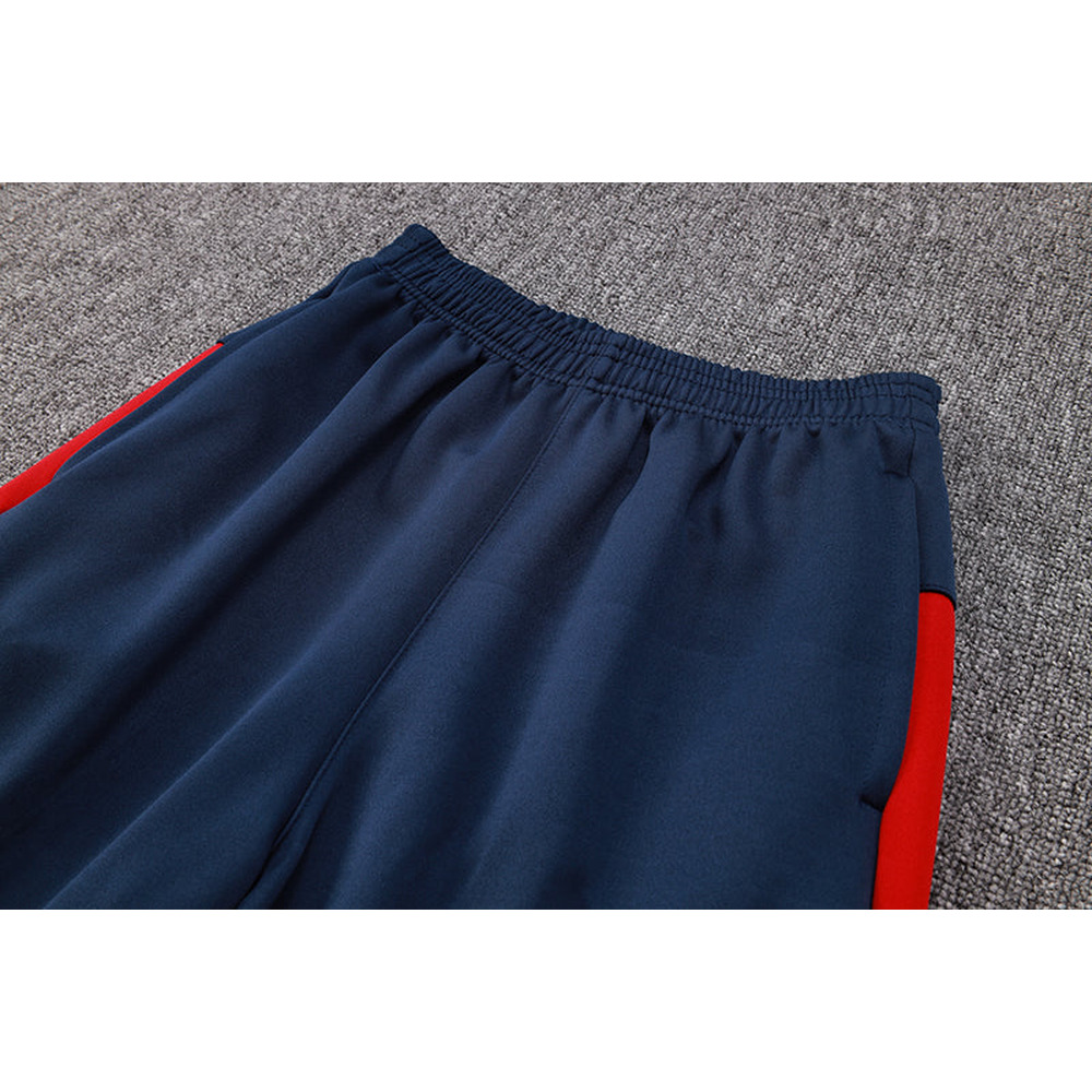 Conjunto de Moletom Adidas Sportswear com Touca Vermelho e Azul