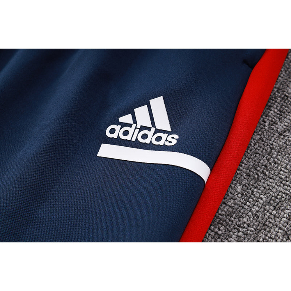 Conjunto de Moletom Adidas Sportswear com Touca Vermelho e Azul
