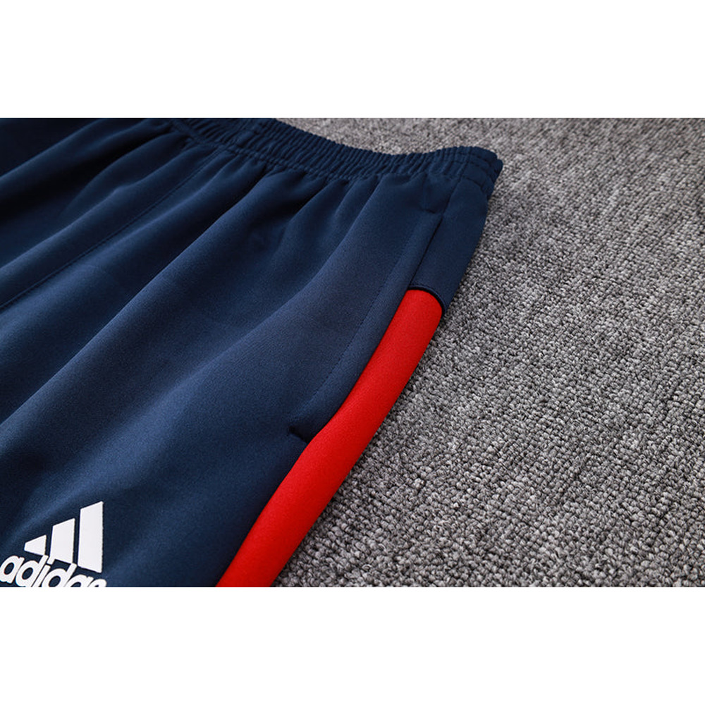 Conjunto de Moletom Adidas Sportswear com Touca Vermelho e Azul