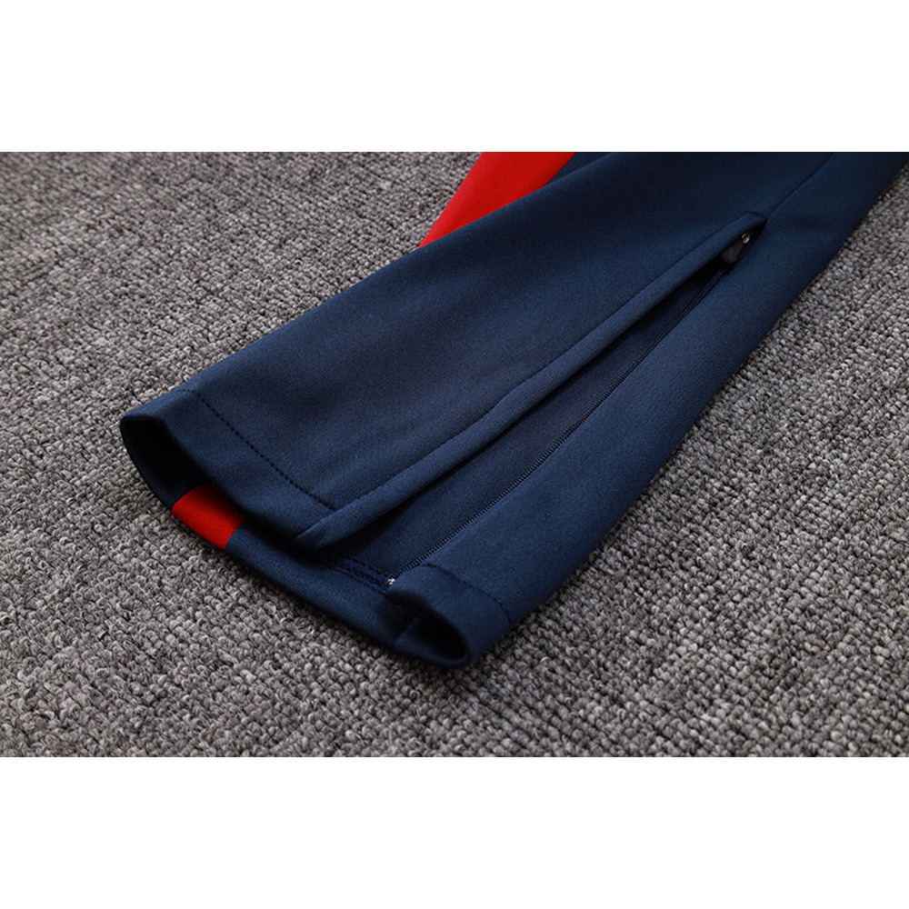 Conjunto de Moletom Adidas Sportswear com Touca Vermelho e Azul