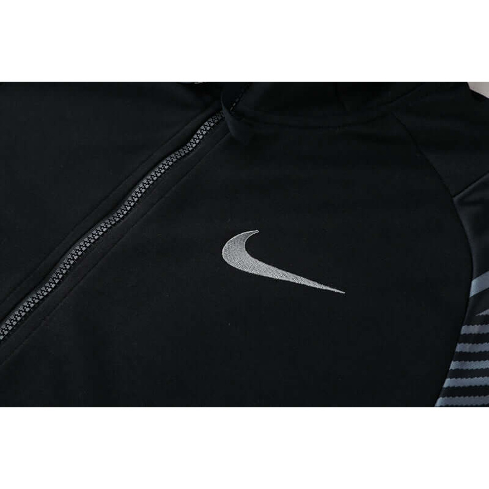 Conjunto de Moletom Nike com Touca Preto e Cinza