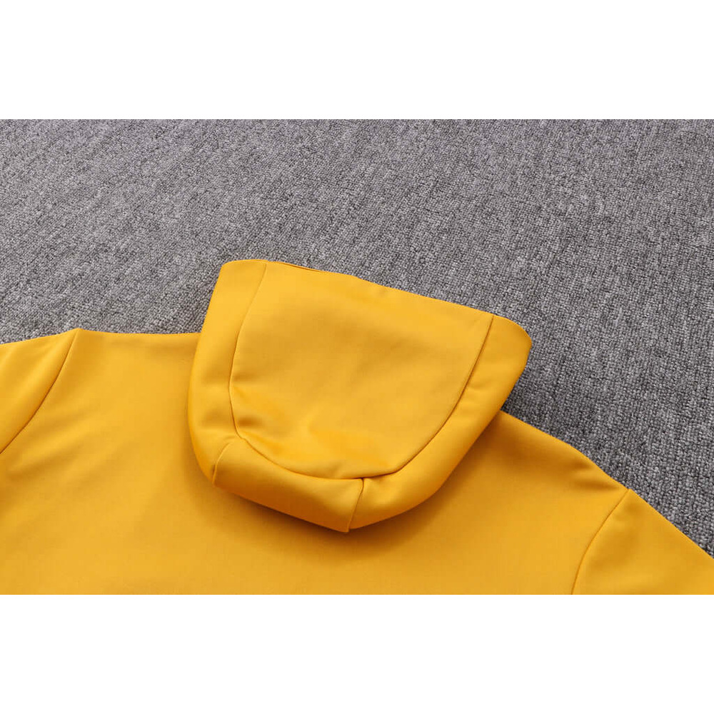 Conjunto de Moletom Nike Sportswear Tech Fleece com Touca Amarelo e Cinza