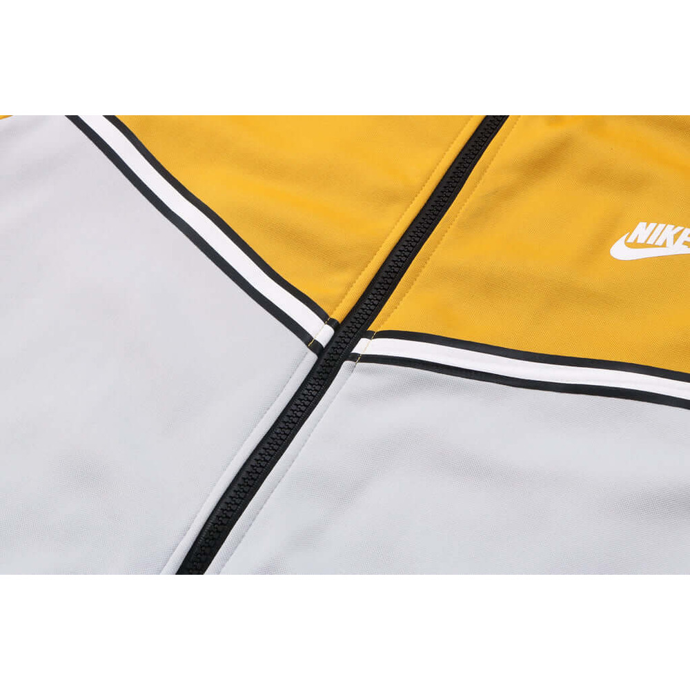 Conjunto de Moletom Nike Sportswear Tech Fleece com Touca Amarelo e Cinza