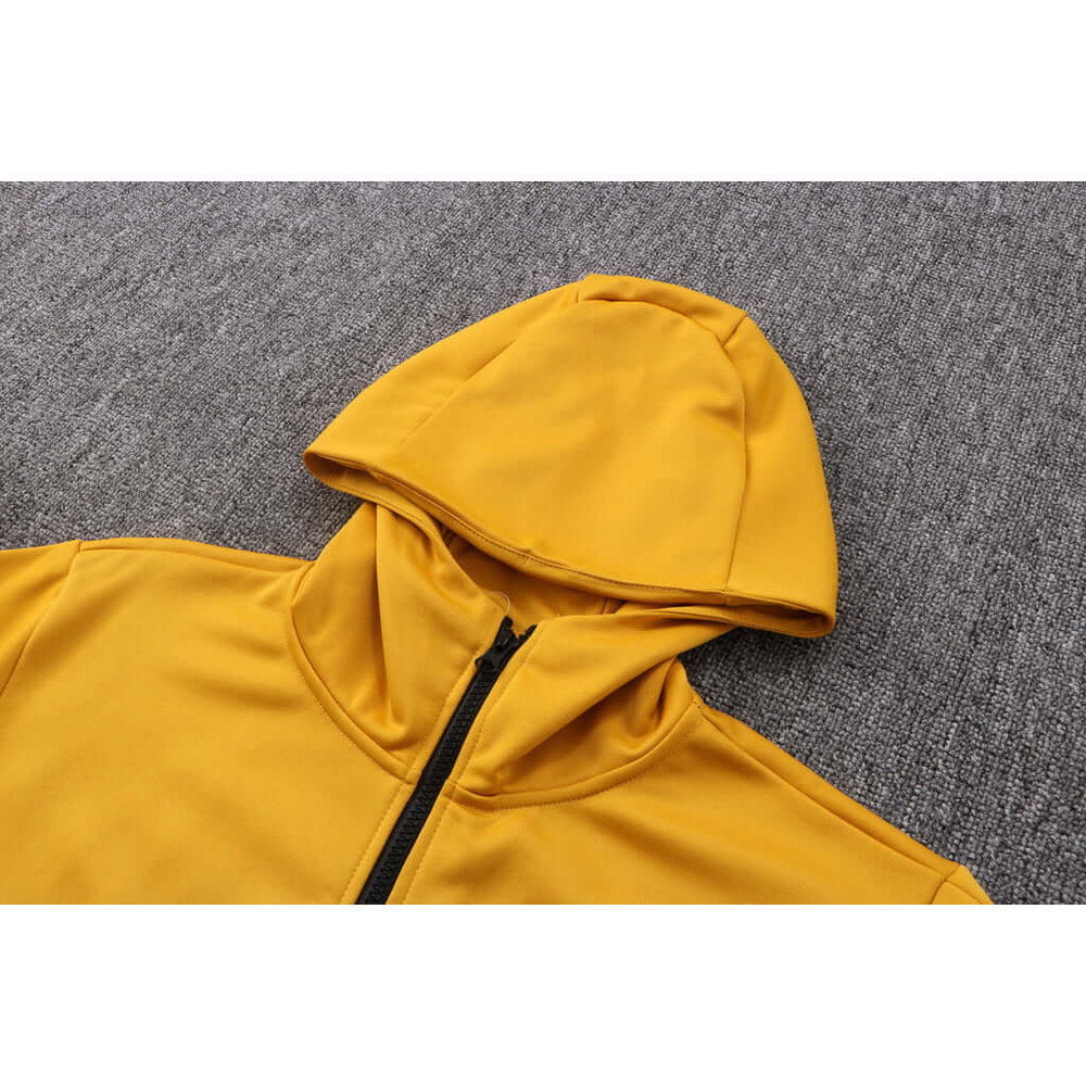 Conjunto de Moletom Nike Sportswear Tech Fleece com Touca Amarelo e Cinza