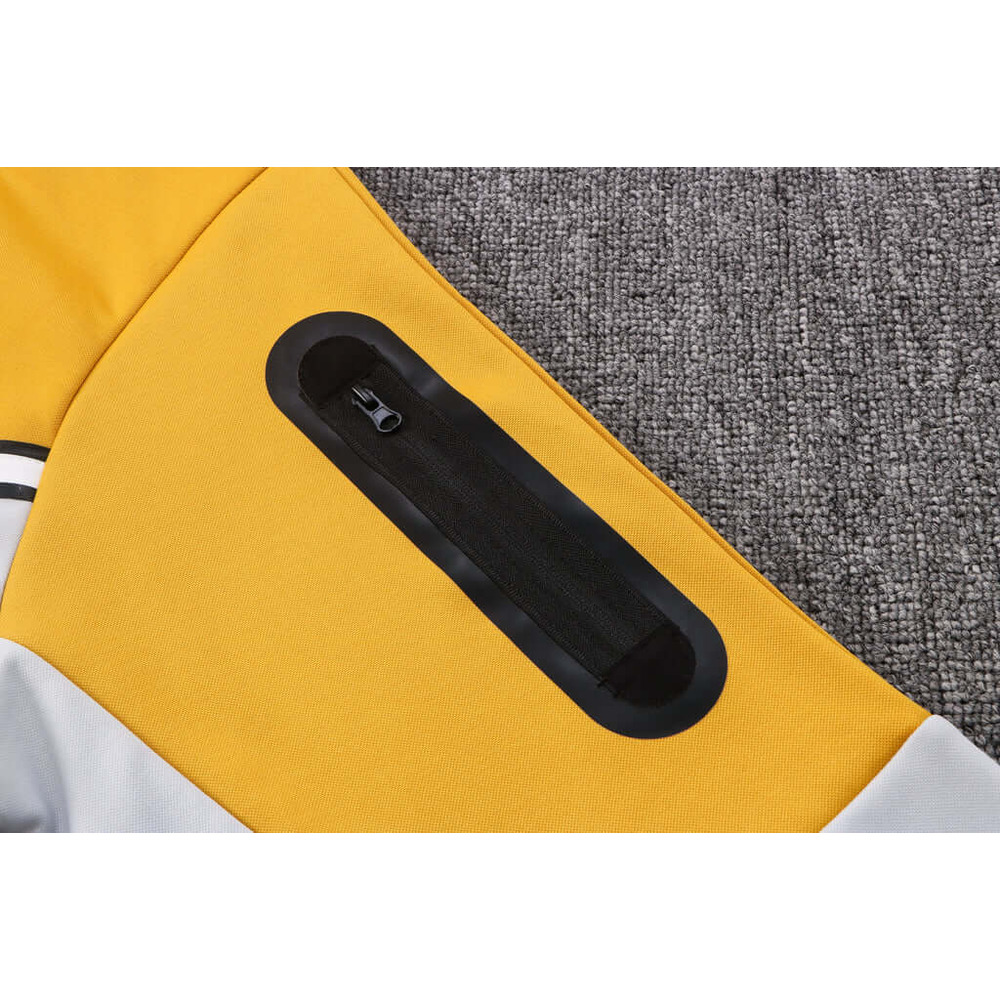Conjunto de Moletom Nike Sportswear Tech Fleece com Touca Amarelo e Cinza