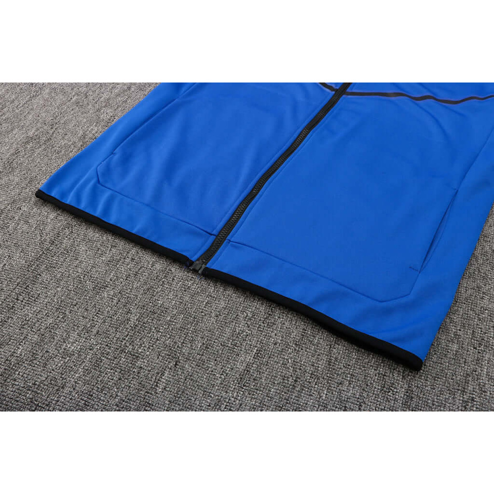 Conjunto de Moletom Nike Sportswear Tech Fleece com Touca Azul e Preto