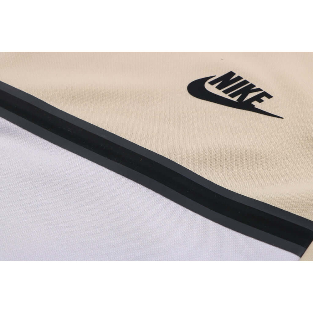 Conjunto de Moletom Nike Sportswear Tech Fleece com Touca Bege e Branco