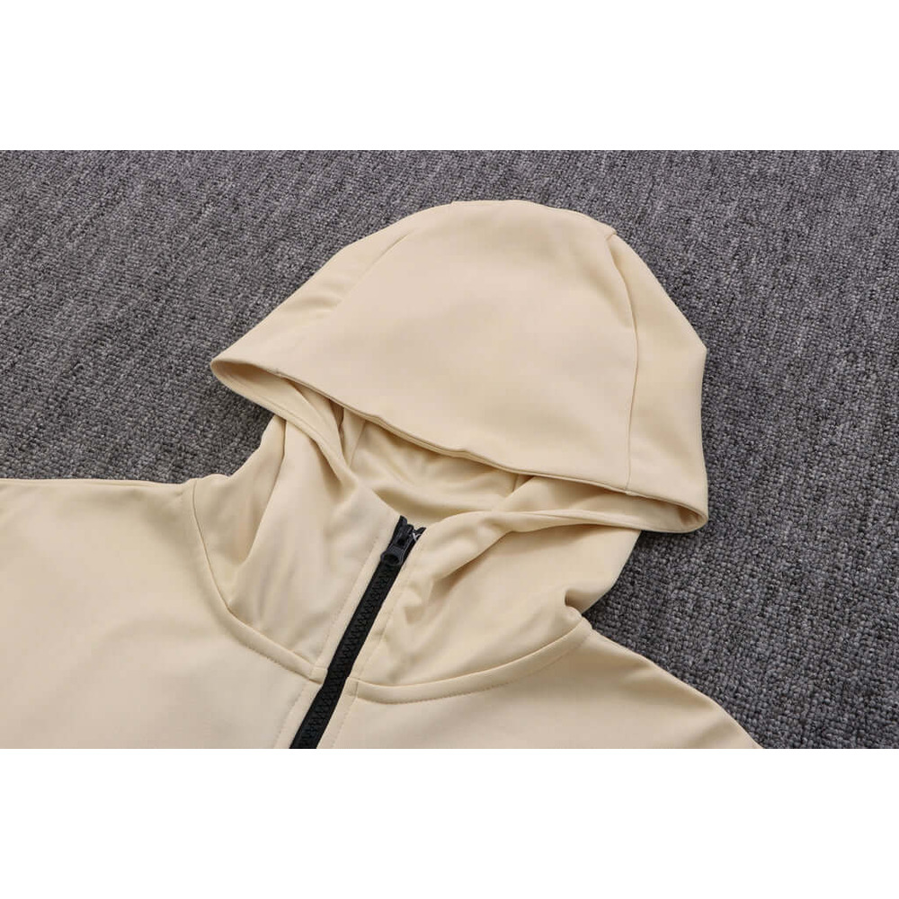 Conjunto de Moletom Nike Sportswear Tech Fleece com Touca Bege e Branco