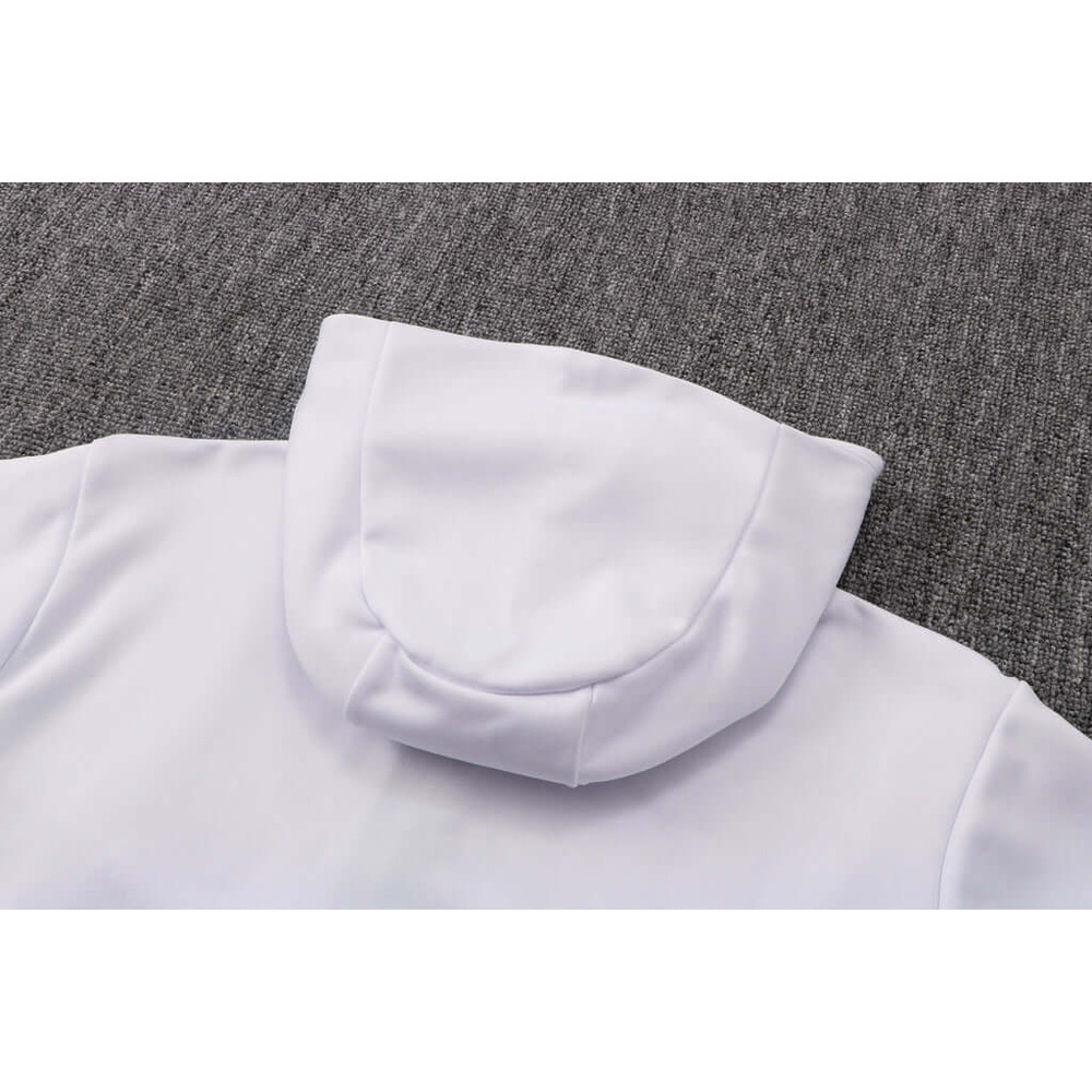 Conjunto de Moletom Nike Sportswear Tech Fleece com Touca Branco e Cinza