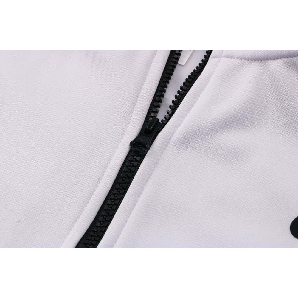 Conjunto de Moletom Nike Sportswear Tech Fleece com Touca Branco e Cinza