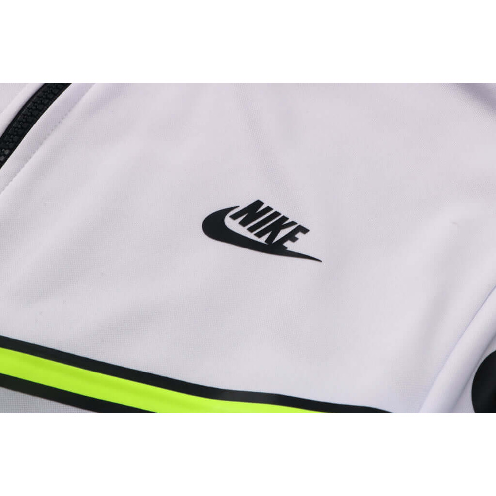 Conjunto de Moletom Nike Sportswear Tech Fleece com Touca Branco e Cinza