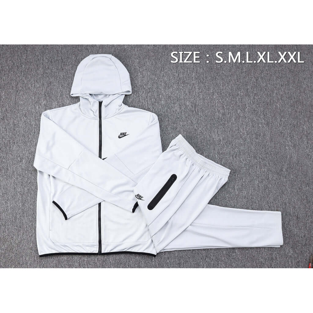 Conjunto de Moletom Nike Sportswear Tech Fleece com Touca Cinza