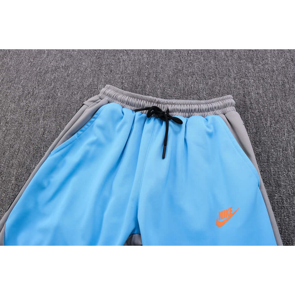 Conjunto de Moletom Nike Sportswear Tech Fleece com Touca Cinza e Azul