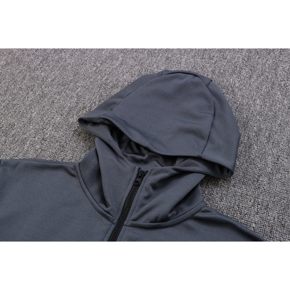 Conjunto de Moletom Nike Sportswear Tech Fleece com Touca Cinza e Branco