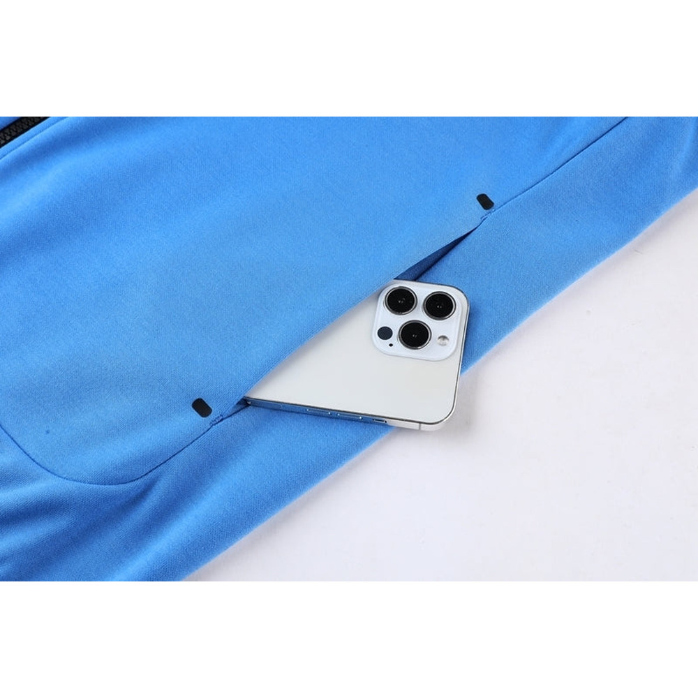 Conjunto de Moletom Nike Sportswear Tech Fleece com Touca Roxo e Azul