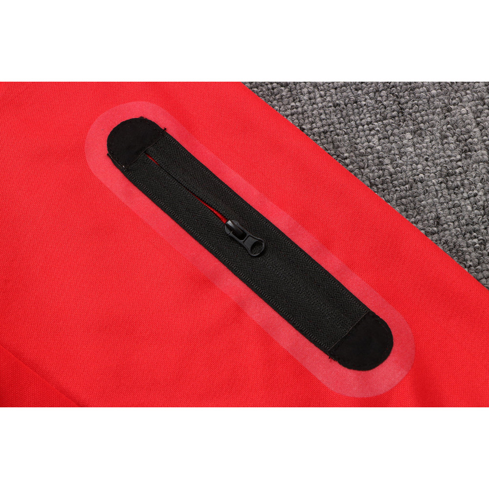 Conjunto de Moletom Nike Sportswear Tech Fleece com Touca Vermelho e Preto