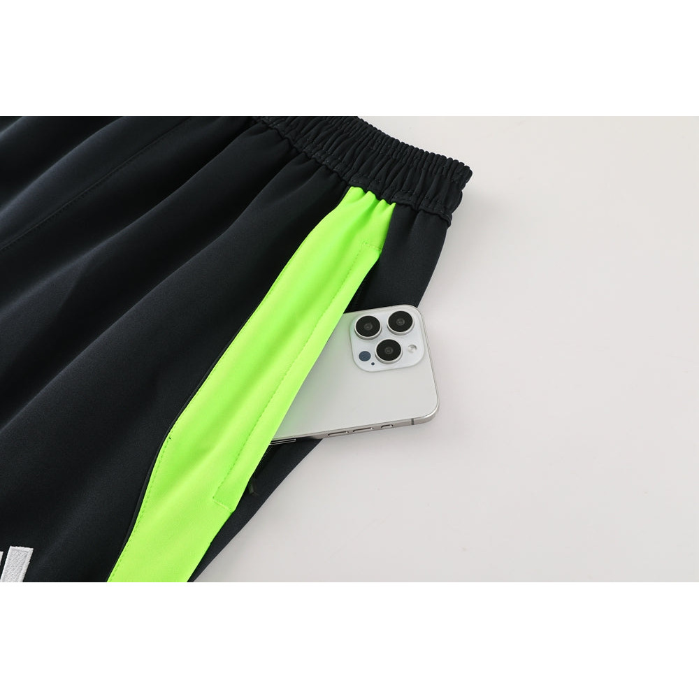 Conjunto de Frio Adidas Sportswear Preto, Branco e Verde Neon