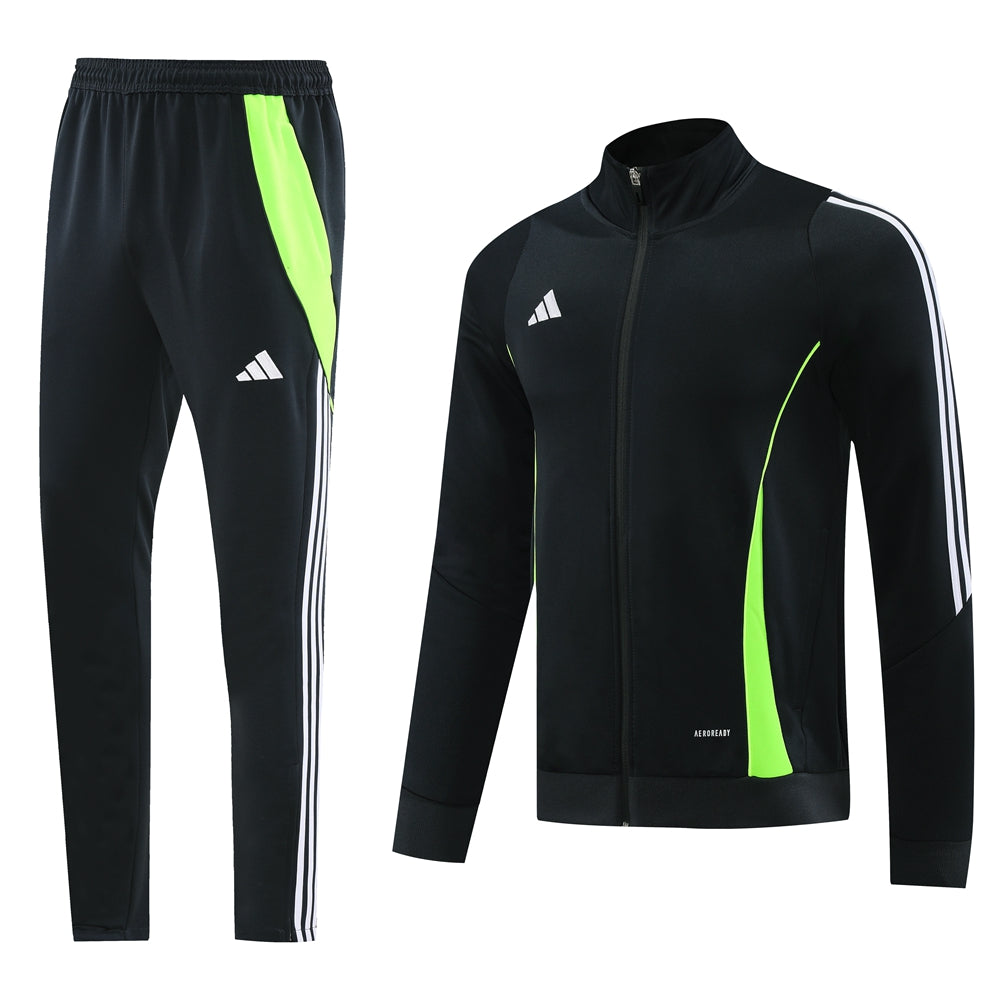 Conjunto de Frio Adidas Sportswear Preto, Branco e Verde Neon