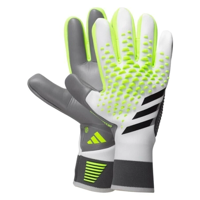 Luva de Goleiro Adidas Predator Accuracy Branca, Cinza e Verde 