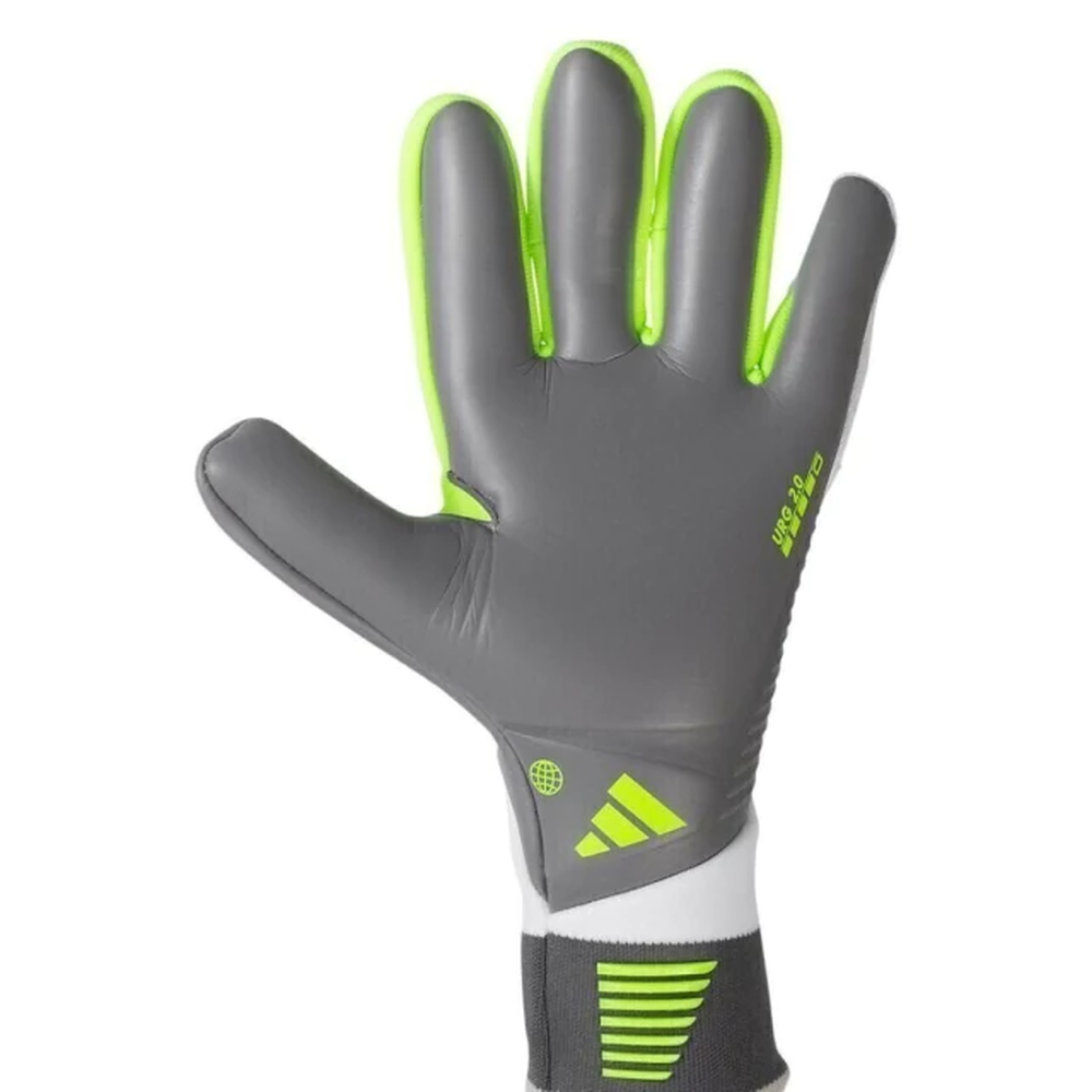 Luva de Goleiro Adidas Predator Accuracy Branca, Cinza e Verde 
